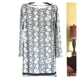 Snakeskin print dress